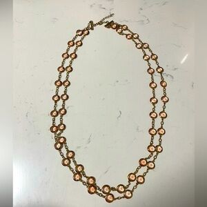 Fabulous CRYSTAL CLEAR Bezel Edge Set Crystal Stones Vintage Necklace